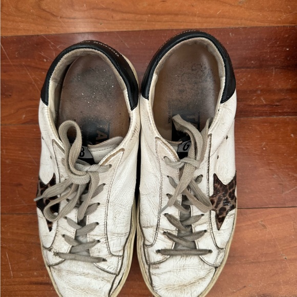Golden Goose Hi Star Leather Platform Sneakers with Leopard - Picture 6 of 9